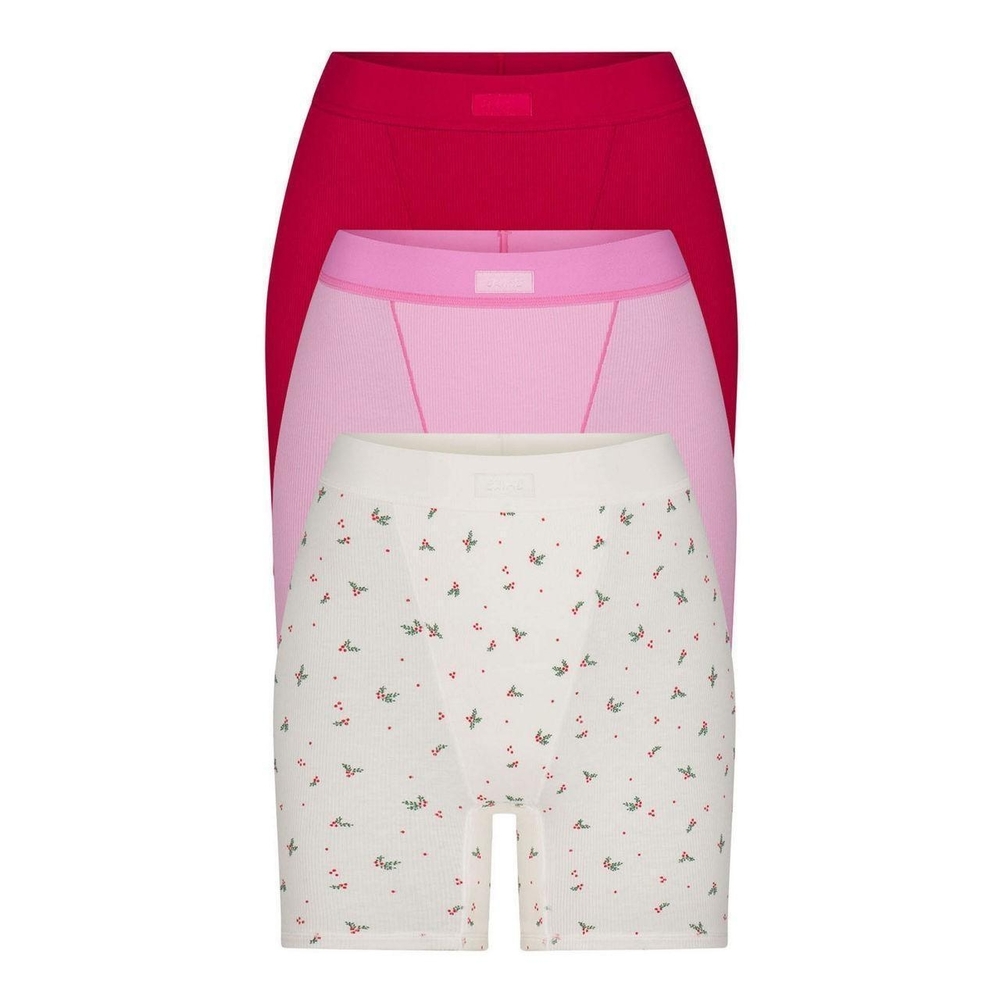 BNIB Skims Cotton Rib Boxer 3-Pack Set